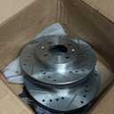 Disc Brake Rotor and Pad Set Kit Rear Side Posi Metal Semi-Metallic Smooth for Chrysler for Town & Country,for Dodge for Grand Caravan for Journey,for Ram for C/V,for VW for Routan