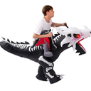 Spooktacular Creations Inflatable Costume for Adult, LED Light Eyes Dragon Skeleton Blow Up Costumes, Ride On Deluxe Costumes for Halloween Costume Parties Child 7-10Yrs
