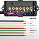 Nilight Heavy Duty 7 Way Inline Trailer Plug with 7 Gang Weatherproof Junction Box - 16 Feet Connector Cable Wiring Extension Harness Suitable for RV Automotives Cars