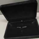 LETURE Velvet Jewelry Set Box, Velvet Gift Box for Bracelet Necklace Earring Ring (Black)