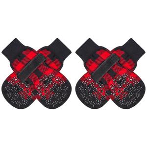 EXPAWLORER Anti-Slip Dog Socks-Double Sides Grips Traction Control on Hardwood Floor,Dog Shoes for Hot/Cold Pavement,Best Paw Protector,Prevents Licking,for Puppy Large Senior Dogs