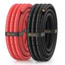4 Gauge Wire Battery Cable, 4 AWG EPDM Welding Cable with Oxygen-Free Copper, Flexible/High Conductivity for Solar, Automotive, Battery, Inverter, RV, Marine (10 ft Red + 10 ft Black)