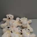 MorisMos 6Pcs Teddy Bears Bulk Baby Shower, 14inch Cute Teddy Bear Stuffed Animals Plush, Small Stuffed Bears on Centerpiece Baby Shower, White