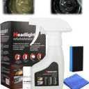 Automotive Headlamp Restoration Fluid Kit, Car Headlight Cleaner and Restorer Coating Spray Kit, Without Sanding or Disassembly, Durable Headlight Repair Kit for All Vehicle Types, 180ml (1Set)
