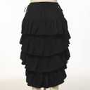 GRACEART Women's Victorian Steampunk Skirt Pirate Costume Burlesque (Black, L)
