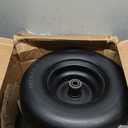 13x6.50-6 Flat Free Lawn Mower Tires and Wheel, 13x6.50-6 Solid Smooth Replacement Front Tires for Zero Turn Lawn Mowers, with 3/4" & 5/8" Bearings, 4"- 8.2" Centered Hub, 2 Pack, 136.50-6