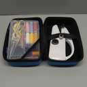 Handheld Sewing Machine Heavy Duty, with Blue Leather Storage Case and 110-Piece Sewing Kit, Mini Portable, Ideal for Adults & Beginners, Complete Set of Quick Home Clothing Repair Tools, Good Gift