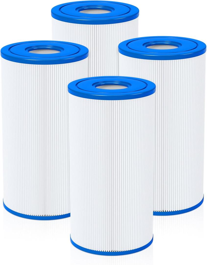 Future Way Pool Filter Cartridge Type A or C Replacement for Intex 1000/1500/530 GPH Filter Pump for Above Ground Pools, Replace Type A or C, 4 Pack