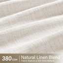 MIULEE Pinch Pleated Thick Linen Curtains 90 Inches Long 2 Panels for Living Room Bedroom, Memory Trained Pinch Pleat Drapes Back Tab Light Filtering Natural Ivory Cream Window Curtains with Hooks