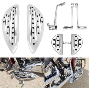 Front Floorboard Driver Rider Footboards Passenger Footboards Brake Arm Pedal Lever Heel Toe Shift Lever Fit for Harley Touring Road King Street Glide 2014-2025 Sportster Dyna Chrome