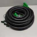 RVGUARD 50 Amp 50 Foot RV/EV Extension Cord, NEMA 14-50P/R Heavy Duty Extension Cord with LED Power Indicator and Cord Organizer, Green, ETL Listed