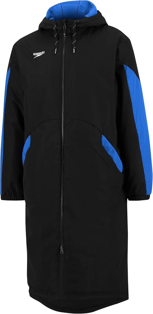 Speedo Unisex Adult Parka Jacket Fleece Lined Team Colors (Small, Edge Speedo Blue)