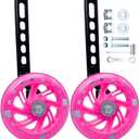 Training Wheels for Bicycle,Flash Mute Wheel Compatible for Bikes of 12-20 Inch 1 Pair (rose)