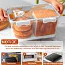 HBPHBP Bread Box for Kitchen Countertop, 2 Pack Airtight Bread Storage Container,Time Recording Bread Holder with Lid,Bread Keeper for Homemade Bread, Toast, Bagel, Donut and Cookies(White)