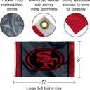 San Francisco 49ers Blackout Sideline Flag Outdoor Indoor 3x5 Foot Banner