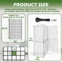 Grid Wall Panels 3 Pcs, Commercial Grade Gridwall Panels, Metal Grid Wall Panel Display Stand, You Can DIY 6 Pack 2'x3' or 3 Pack 2'x6' (Black)