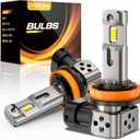 H11/H9 LED Bulbs, 42,000LM 900% Ultra-Brightness, Real 1:1 Mini Size,H11 Fog Light Bulb, 6500K White Illumination for Automotive H11 Driving Lights, Plug and Play, Pack of 2