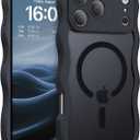 BENTOBEN Magnetic for iPhone 17 Pro Max Case, Cute Wavy [Full Camera Protection][Compatible with MagSafe] Matte Anti-Slip Bumper Women Girls Boys Protective Cover for 17 ProMax 6.9" 2025, Black