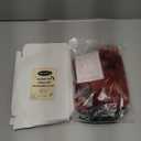 Swooflia Red Curly Wig for Women & Cosplay Accessories  Convenient Set Includes Adjustable Wig Cap, Necklace, Earings, Sleeve, Cosplay Wig for Halloween, Costume, Party and Daily Use (W24)