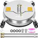 EVEAGE 16.5'' Pressure Washer Surface Cleaner, Power Washer Surface Cleaner with 2 Extension Wand, Stainless Steel Housing Power Washer Accessories with 2 Replacement Nozzles, 4000 PSI,EP001