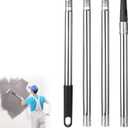 Extension Pole 1.3-4.8 ft Long Paint Roller Telescopic Extendable Poles Multi-Purpose Telescoping Pole Lightweight Sturdy Painters Pole