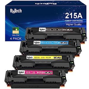 215A Toner Cartridge,with CHIP Replacement for HP 215A for HP Color Laseret Pro MFP M182nw M183fw M182 M183 M155 Printer,Black Cyan Yellow Magenta, 4 Pack
