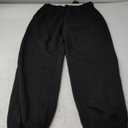 Cotton Joggers for Women High Waisted Cinch Bottom Baggy Sweatpants Casual Athletic Jogger Sweat Pants with Pockets,  Black, M