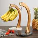 Everous Banana Hanger - Modern Banana Holder Tree Stand with Non-Slip Marble Base