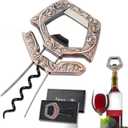 The two-part device successfully removes older and fragile wine corks, leaving them intact. Beer and wine corkscrew (Red alloy wine opener)