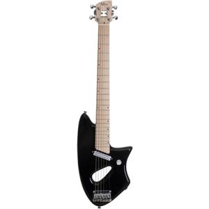 Aliyes Light Electric Guitar For Travel,Full 24 x75" Scale for Practice,Portable Small Size Guitar Featherlight,Solid Wood Body include Gig Bag, All Accessories KC-025 (Black)