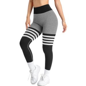 A AGROSTE Workout Leggings for Women Seamless Scrunch Butt Lifting Leggings Booty High Waisted Yoga Pants Comfort Tights (Medium)
