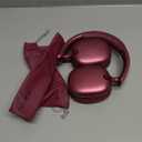 RORSOU C6 Active Noise Cancelling Headphones, Wireless Over Ear Bluetooth Headphones, 60H Playtime, Lightweight Folding Deep Bass Comfort Fit Ear Cups Headset with Mic for iPad/Travel/PC/Home Red