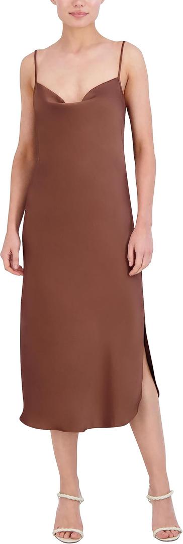 BCBGMAXAZRIA Women's Cowl Neck Sleeveless Slip Midi Dress
Size 10