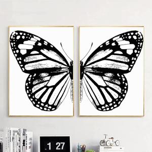 Monarch Butterfly Wall Art Left Right Butterfly Wing Poster Vintage Butterflies Wall Art Canvas Print Vintage Butterflies Black and White Poster Abstract Canvas Poster Home Decor Artwork Unframed (16L" x 24W") Monarch Butterfly Wall Art Left Right Butterfly Wing Poster Vintage Butterflies Wall Art Canvas Print Vintage Butterflies Black and White Poster Abstract Canvas Poster Home Decor Artwork Unframed (16L" x 24W")