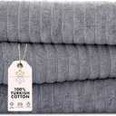 Classic Turkish Towels CTT - Luxury Jumbo Bath Sheet 3 Piece, 100% Turkish Cotton, Absorbent & Ultra Comfy Bath Towel Sheets for Hotels & Spa | 40"x65" (Grey)