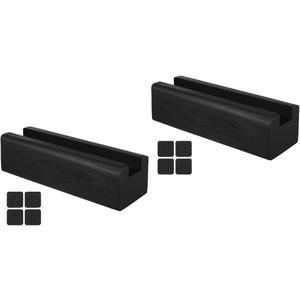 DOITOOL 2PCS Full Length Mirror Stand Holder Wooden Floor Mirror Stand Anti-Skid Mirror Bracket Full Body Mirror Stand Artwork Rack Floor Mirror Stand Base Floor Mirror Bracket, Black