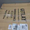 Getlay Tall Garden Fence Animal Barrier with Gate, 32 in(H) 16 Panels Garden Fences and Borders for Dogs, Dog Fence Outdoor for Yard, Total Length 35 Ft Metal Temporary Fencing Patented