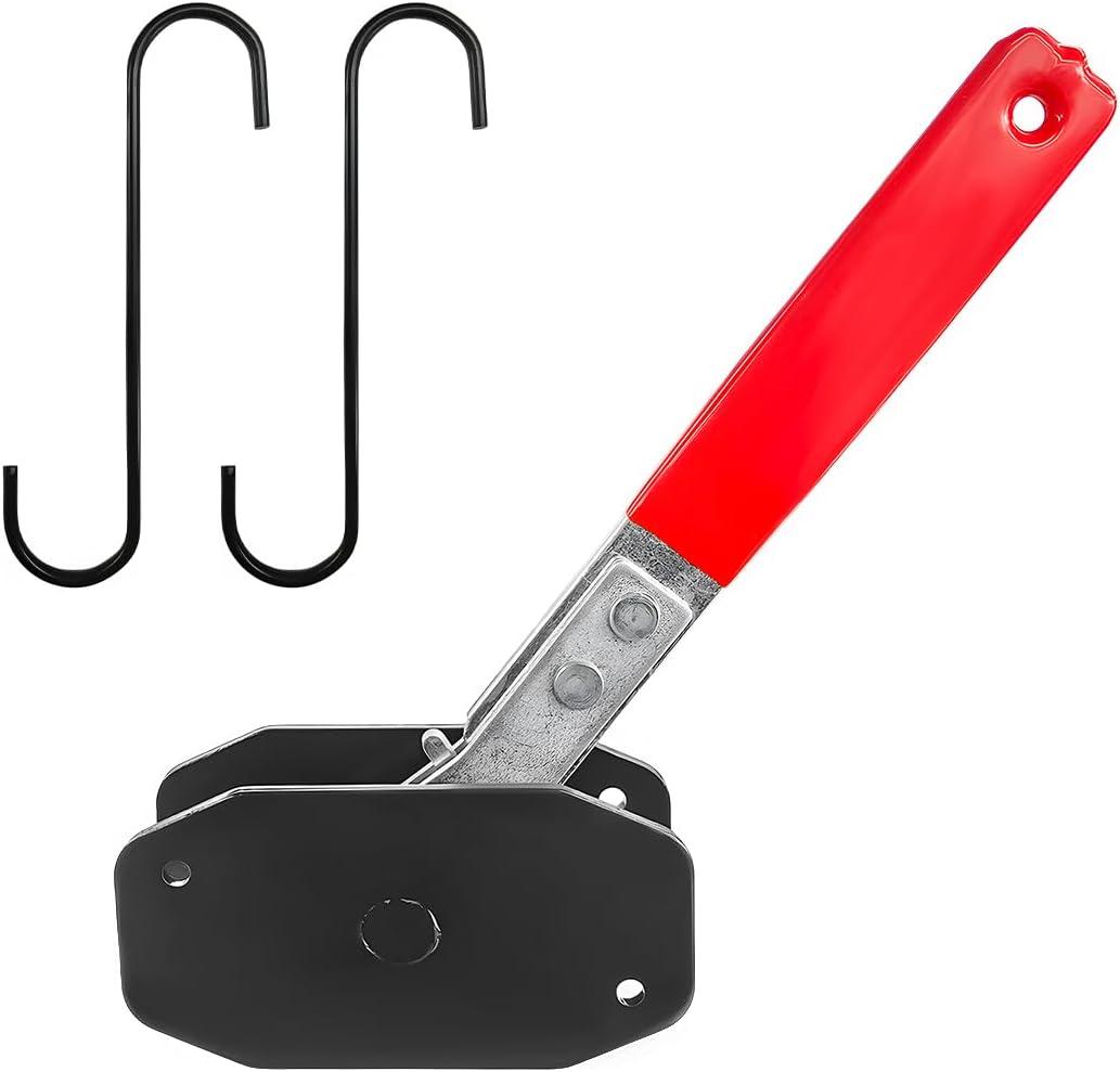Brake Caliper Press Tool, 360 Adjustable Ratchet Piston Spreader Car Tools with Caliper Hangers, Durable Brake Caliper Tool Spreader for Car Brake Repair Installation (Red)