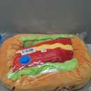 Hot Dog Dog Bed, Soft Plush Pet Bed Detachable and Washable, M
