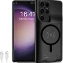 Battery Case for Galaxy S22 Ultra/S23 Ultra,[12000mAh] Portable Protective Smart Wireless Charging Case Support Carplay Compatible with Galaxy S22 Ultra/Galaxy S23 Ultra Battery Case (Black)
