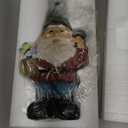 Alpine Corporation 12" Tall Outdoor Garden Gnome with Flower Pot Yard Statue Decoration