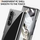 NINKI Compatible for Samsung Galaxy Z Fold 6 Clear Case with Built-in Screen Protective Transparent All-Round Camera Protective Shockproof Case for Samsung Galaxy Z Fold 6 Clear