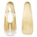 UTIEHD 100cm / 40 Inch Long Wig, Universal Anime Costume Cosplay Wig, Perfect for Party, Daily-Use, Festivals, and Halloween, Great for TV, Film, Anime Game Character Cosplay (Blonde)