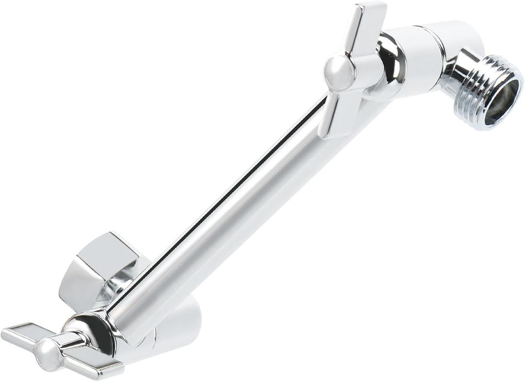 NearMoon Adjustable Shower Arm Universal Connection, Extension Arm, Adjust Angle to Upgrade Shower Experience, Easy to Install, Anti-leak (5 Inch, Chrome Finish)