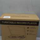 Vinyl Record Player with Speakers Vintage Turntable for Vinyls Records Belt-Driven Turn Table Support 3-Speed, Wireless Playback, Headphone, AUX-in, RCA Line LP Phonograph for Sound Enjoyment Black