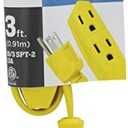 Prime EC840603 3-Foot 16/3 SPT-2 3-Outlet Utility Indoor Cord, Yellow