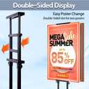 4PACK Adjustable Poster Holder, Foam Board Stand for Display, Heavy Duty Pedestal Sign Holder, Metal Stand for Display Board Up to 83