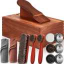 9 Pcs Shoe Shine Valet Box (Dark)