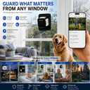 Window Camera 3MP 2K Indoor for Home Security, Color Night Vision - 1Pack