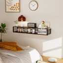 49" Floating TV Stand, Floating TV Stand Wall Mounted, Entertainment Center and TV Console Shelf with Open Storage Cabinet for Living Room, Bedroom